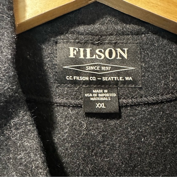 Filson Men's Charcoal Liner Vest Size XXL - Picture 3 of 6